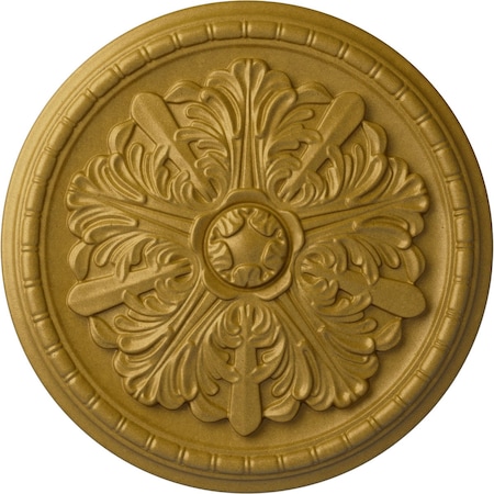 Ekena Millwork Washington Ceiling Medallion (Fits Canopies up to 2 7/8"), 17 1/8"OD x 1 1/2"P, Pharaohs Gold CM17WAPGS